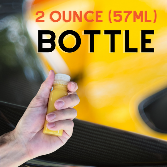 Yellow pictured 2 ounce 57ml bottle option for energy power shot.